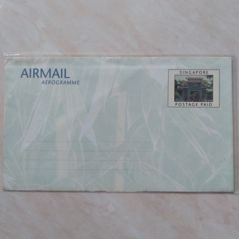 

Koleksi Filateli Aerogramme Singapura Singapore Villa Dragon World 1990 an - YN304