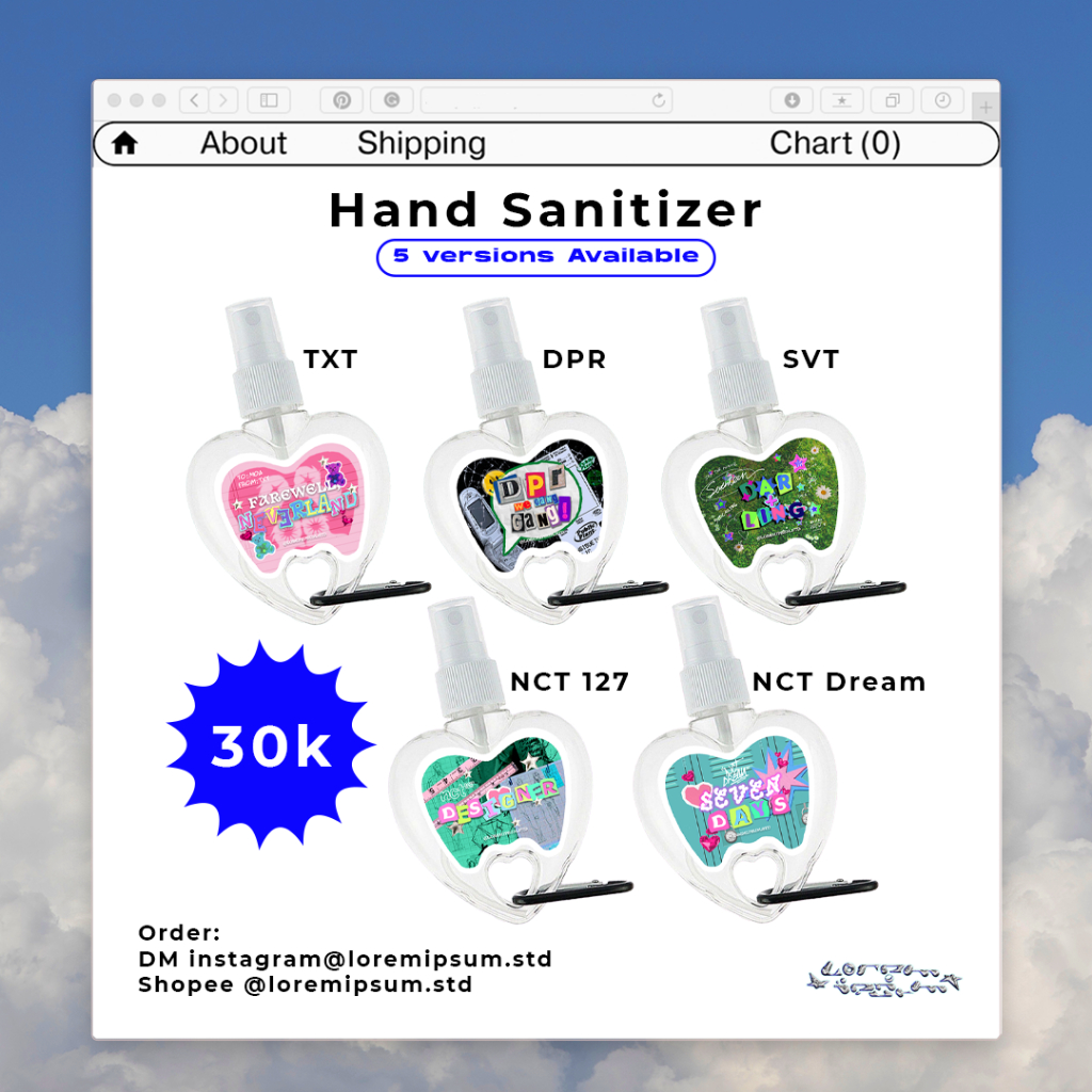 HAND SANITIZER KPOP | POCKET SPRAY HANDSANITIZER by Loremipsum.std