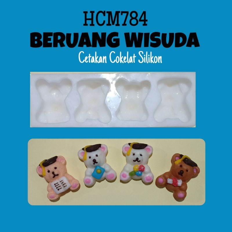 Cetakan Cokelat Beruang Wisuda HCM784 | Fiina de choco