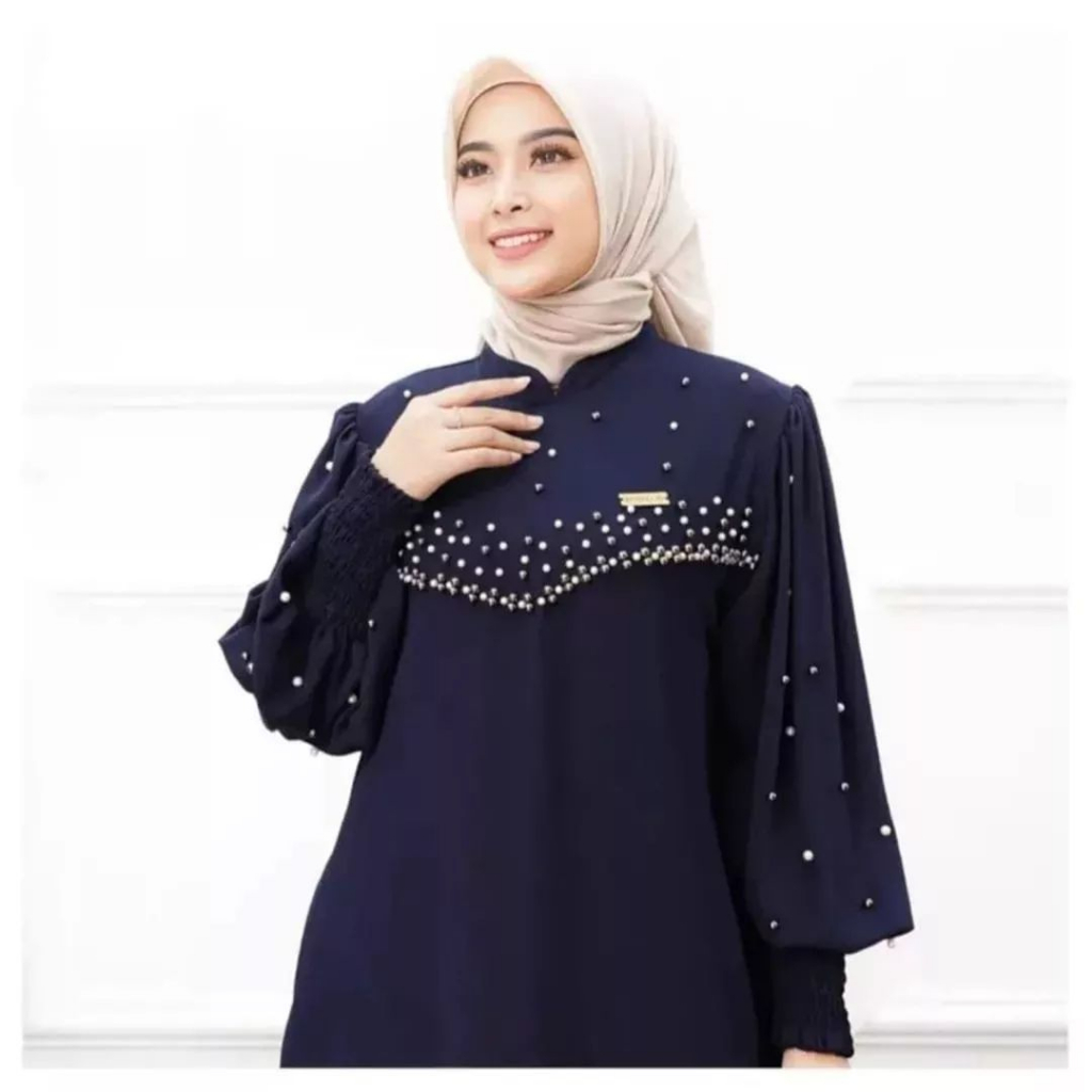 Baju Gamis Wanita Kekinian 2023 Gamis Muslim Wanita Terbagus Bahan Crinkle Airflow Premium  Aplikasi Mutiara Fasshion Muslim Vioni Dress Gamis Kekinian Baju Dress Perempuan Dewasa Baju Pesta