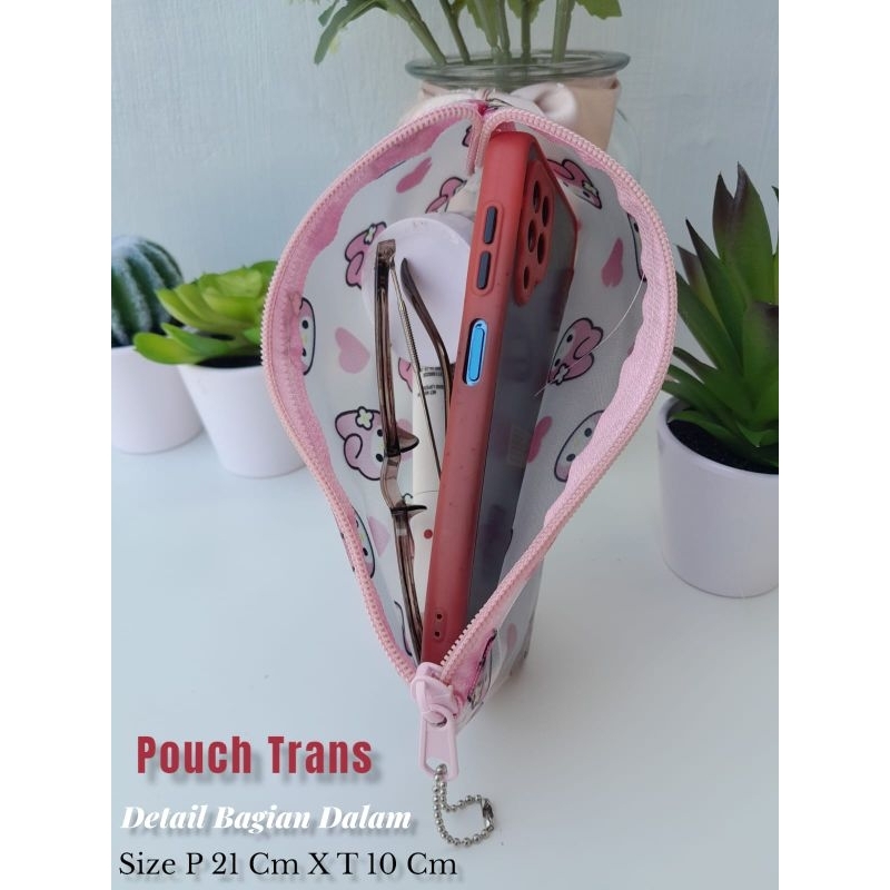 POUCH/PENCIL MIKA  CASE SERI UNIQUE TRANS