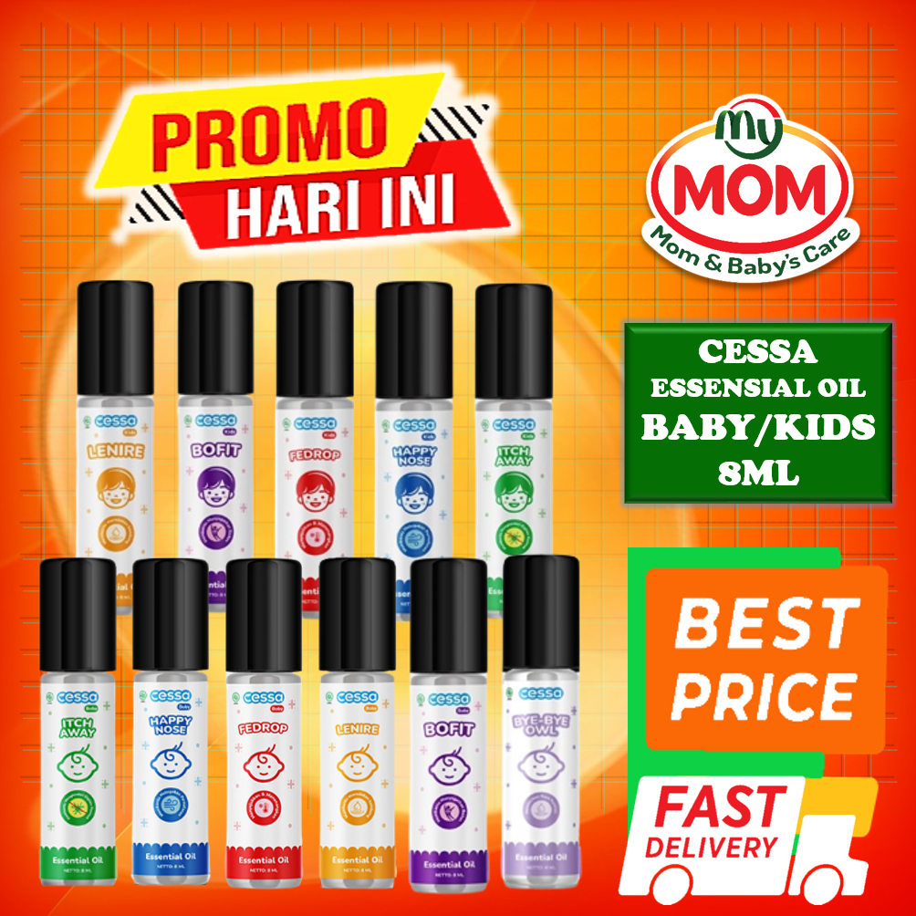 [BPOM] CESSA BABY KIDS Essential Oil 8ml / Fever Drop Cough Flu Bugs Away Immune Booster / MYMOM