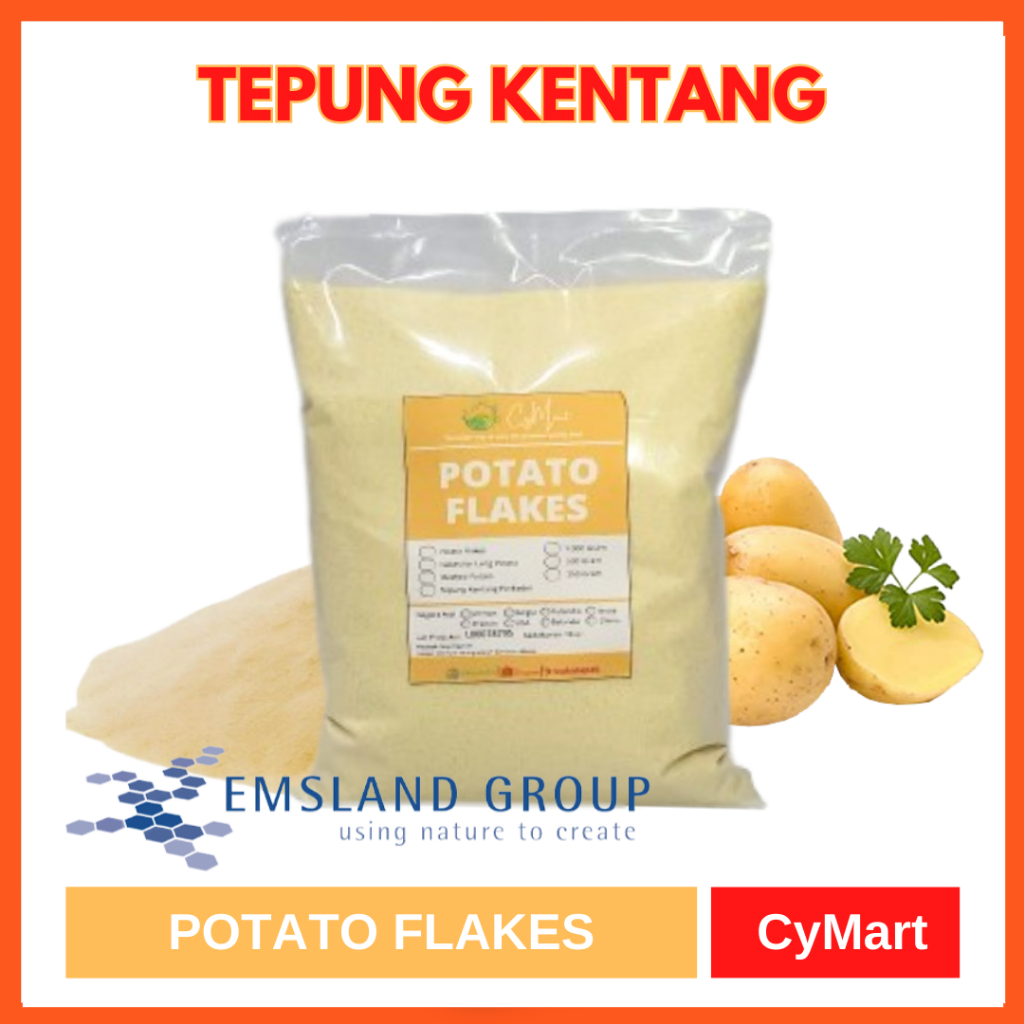 

Tepung Kentang Potato Flakes Emsland @ 1 KG. Asli impor Jerman Made in Jerman Potatoes Flour Bubuk Kentang