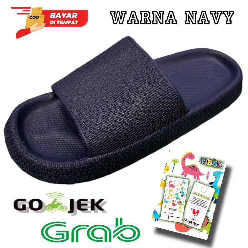 SANDAL PRIA SLOP UNISEX 4,0 ANTI SLIP/ANTI LICIN/988 Sandal Slop Full Karet Pria Uk 40-44 Sendal Rumah Laki Laki Eva Empuk PROMO