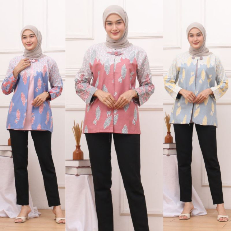 ATASAN BATIK WANITA, BATIK KERJA WANITA, ATASAN BATIK WANITA SIZE M, L, XL, XXL