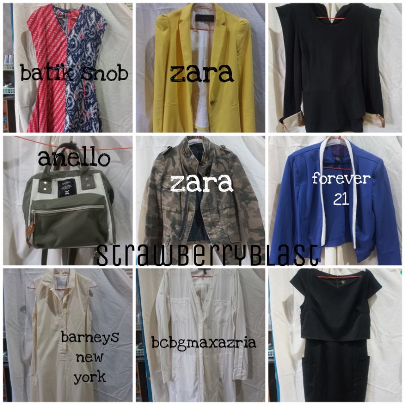 garage sale ORI blazer jacket dress blouse wanita zara forever 21 ORI
