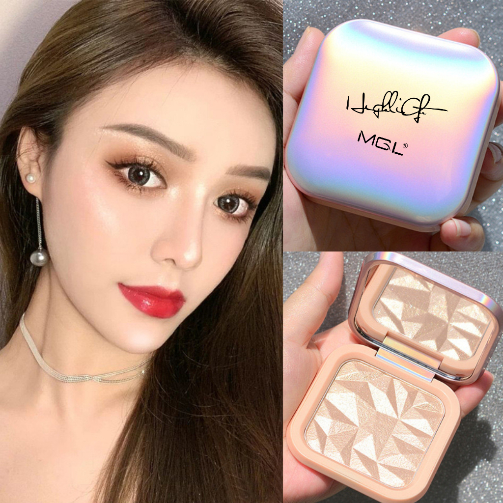 Highlighter powder Diamond Face High Glow Light Powder Blush Shimmer 4 Warna