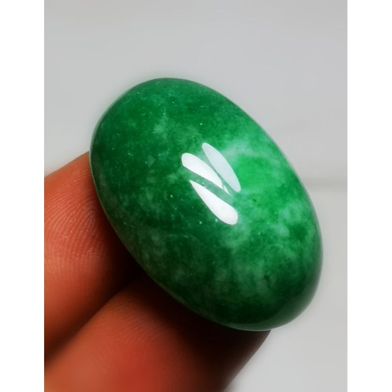 NATURAL JADEITE JADE GIOK BURMA GARANSI ASLI BATU 30 MM / TANPA RING