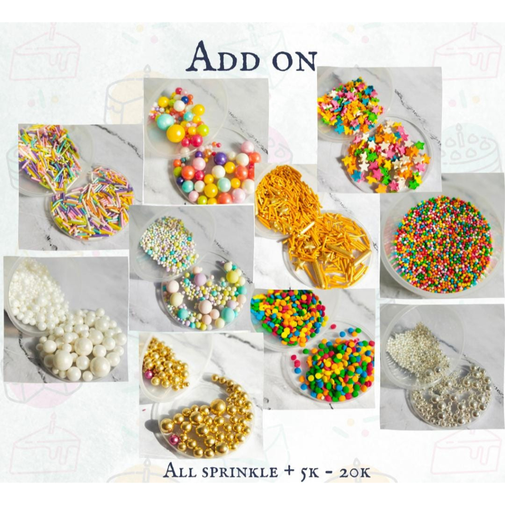 

Add On WHOLE CAKE Sprinkle/Butterfly/Candle
