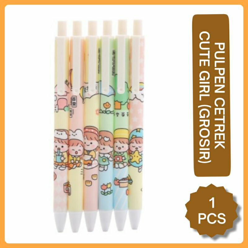 

Pulpen Cetrek Cute Girl / Pulpen Gel Cair Tinta Hitam / Pena / Pulpen