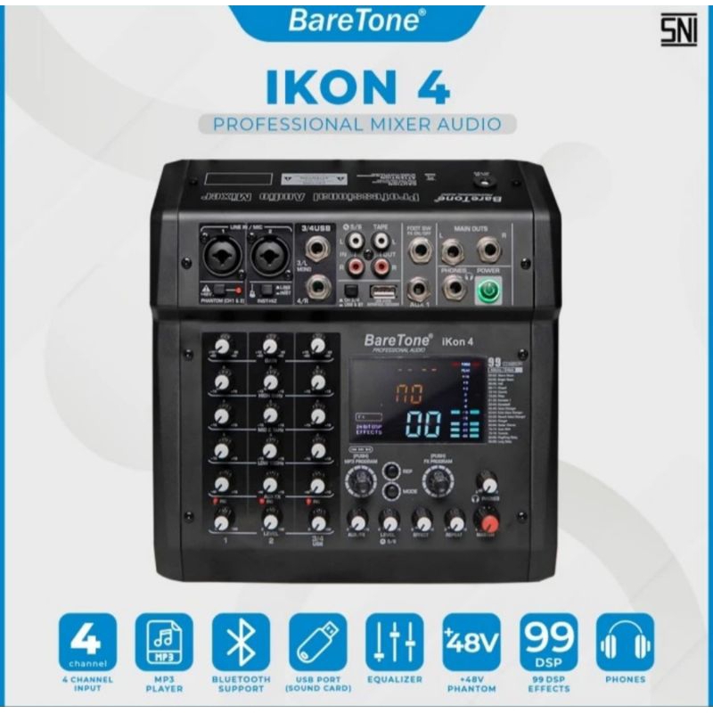 mixer audio baretone IKON 4 original profesional mixer 8 channel