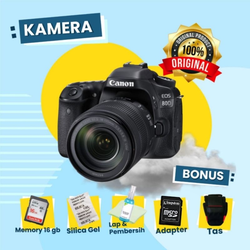 CANON 80D Body Only Second KAMERA DSLR SEMI PRO TERBAIK Muluusss Siap Pakai