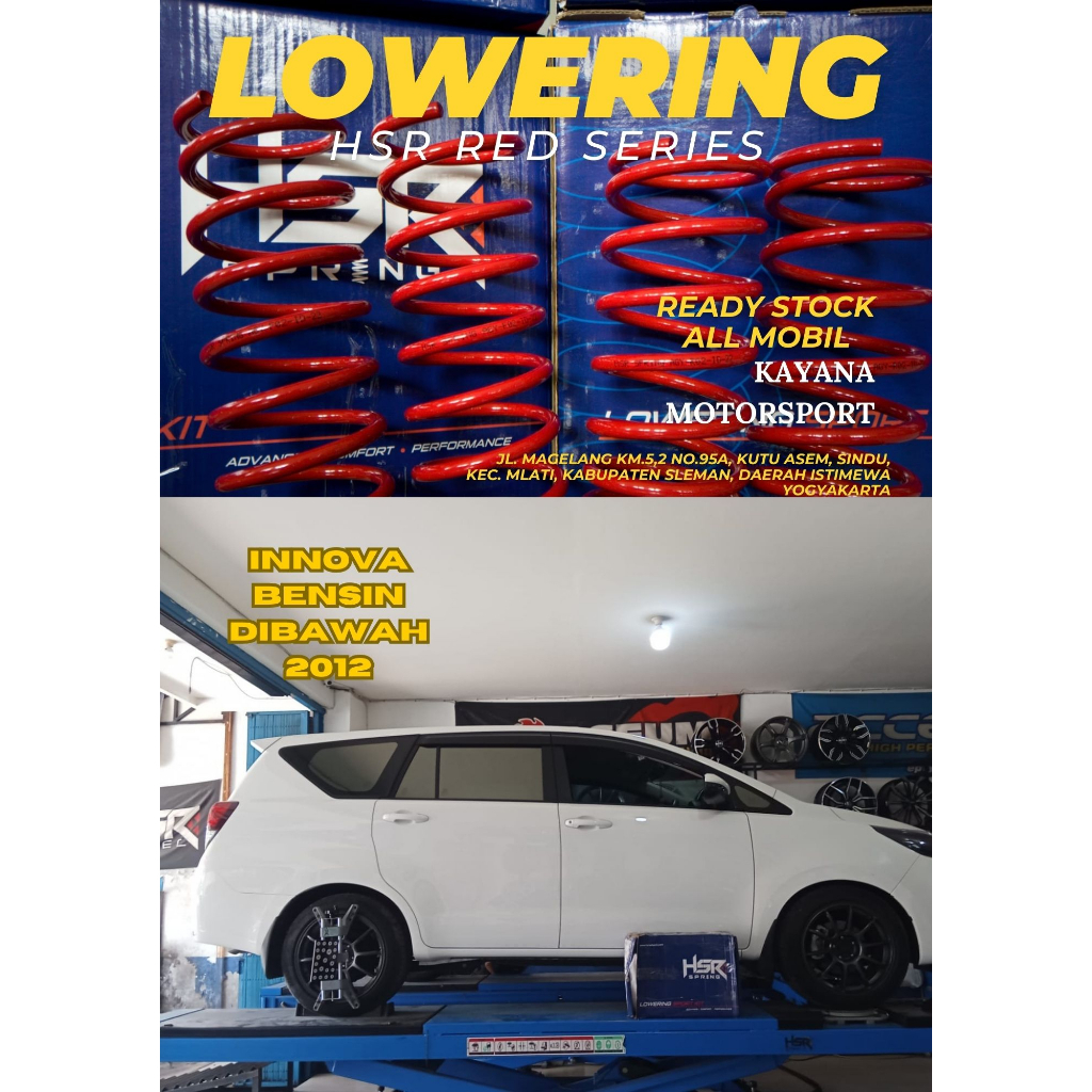 Per Ceper atau Lowering Spring Merk HSR Innova Lama /Reborn - Bensin