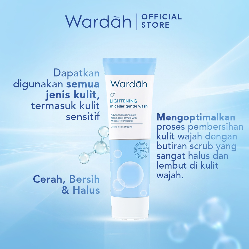 (cod) Wardah Lightening Gentle Exfoliator 50 ml terlaris