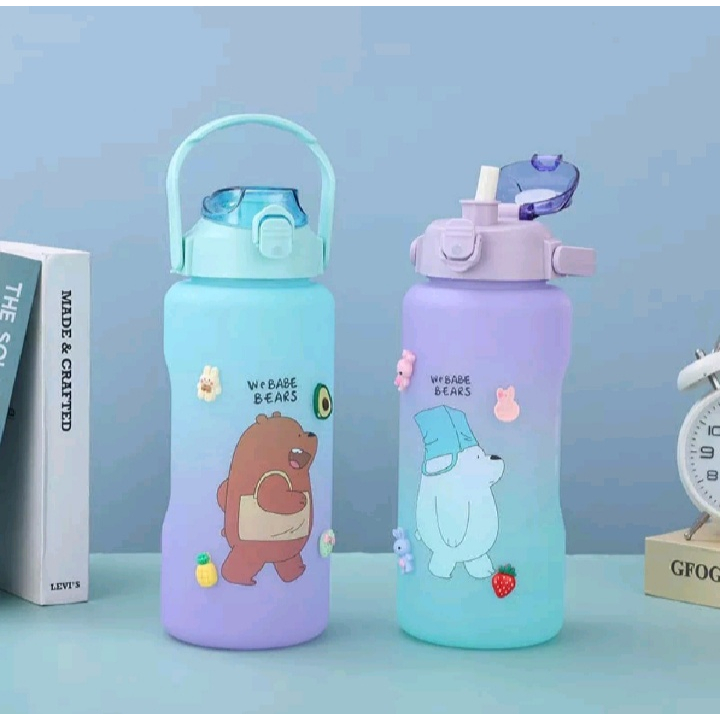 Botol Minum Beruang Panda Botol Viral Bear We Babe Bears Gradasi 2 Liter Free Stiker