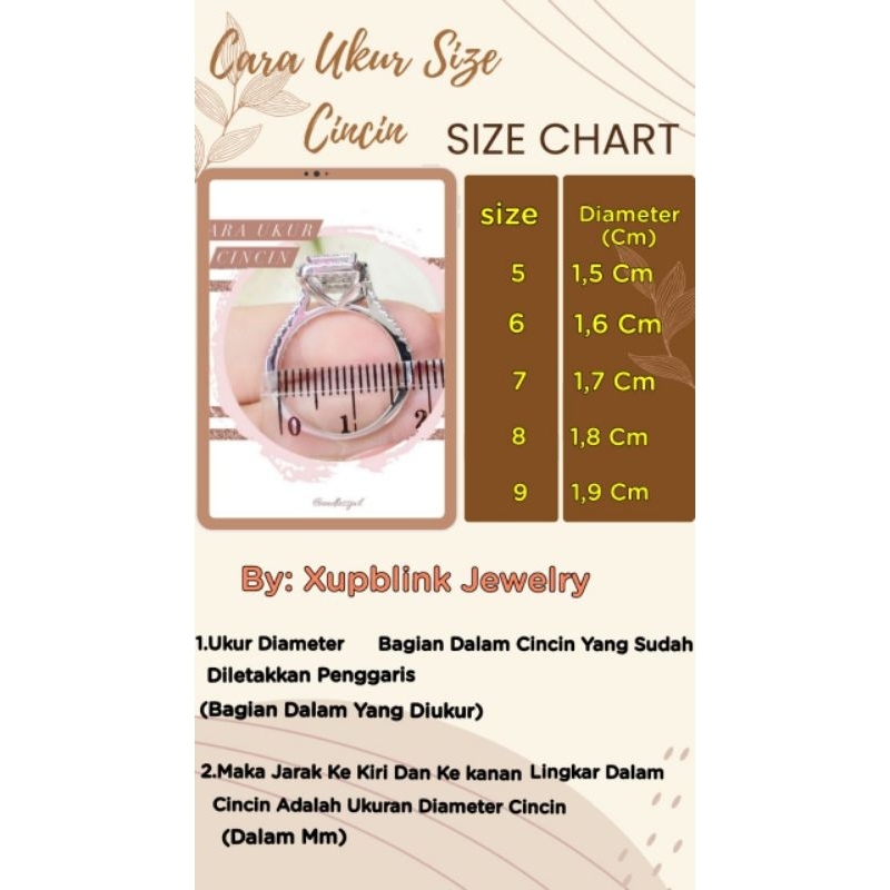 Cincin Titanium Wanita Permata Solitaire Super Mewah