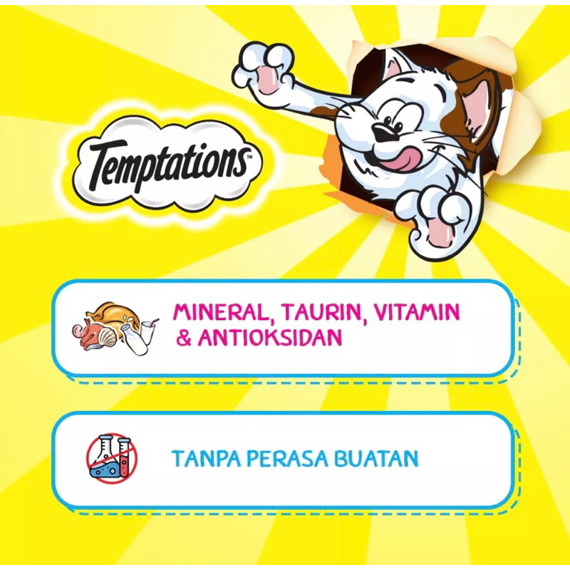 TEMPTATIONS Snack Kucing Multivariant 75gr