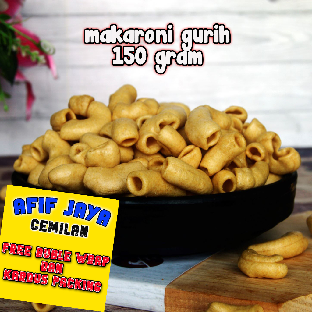 

MAKARONI ASIN KERUPUK GURIH RENYAH 150 GRAM AFIF JAYA CEMILAN,RENYAH GURIH NIKMAT,CEMILAN MURAH BERKUALITAS