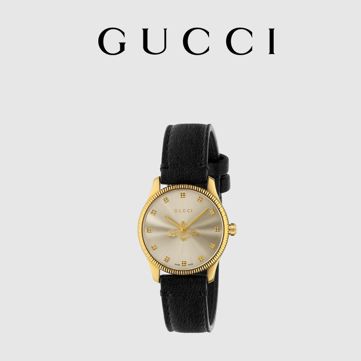 Gucci G-Timeless Series Bee Leather Watch Strap Watch 29mm