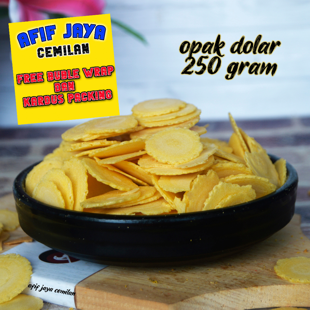

Opak Dolar Manis Renyah Kiloan 250 Gram Afif Jaya Cemilan,Renyah Dan Manis