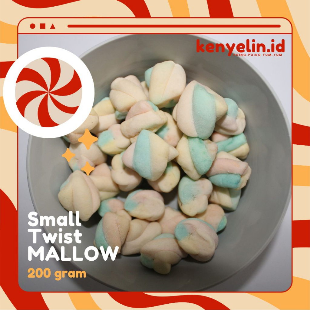 

kenyelin.id - Small Twist Mallow 200 gr Pouch - Marshmallow