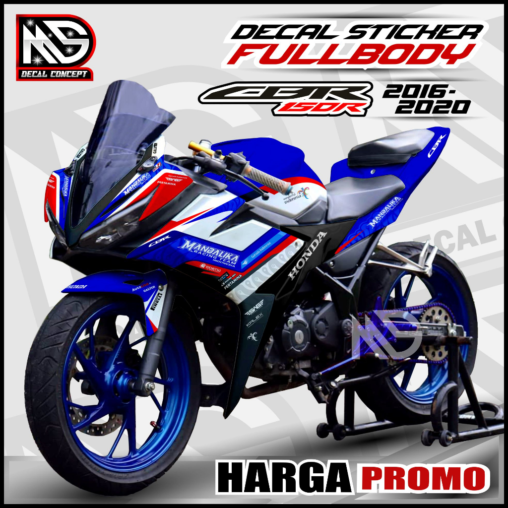 BISA COD decal stiker CBR150 fullbody motif mandalika decal stiker cbr150R FACELIFT