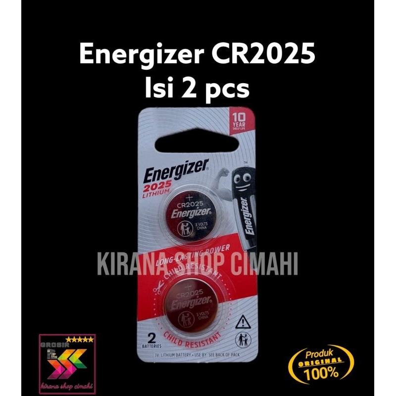 baterai CR2025 Energizer batre Lithium original