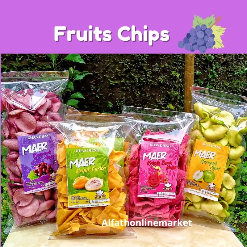 

Sekar_Shop07 Keripik Buah Naga - Apel - Carica Chips - Fruit Snack - Camilan Snack