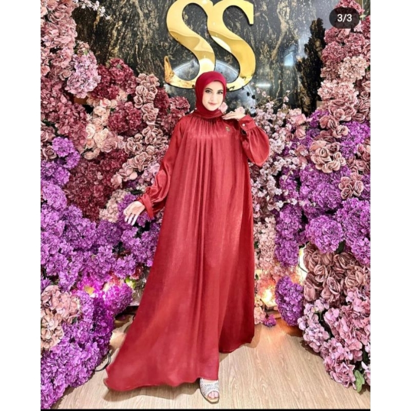06.102 Gamis kaftan polos ori shellasaukia