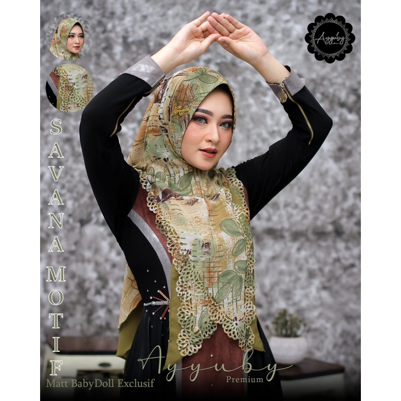Khimar Savana Motif Ori Ayyuby