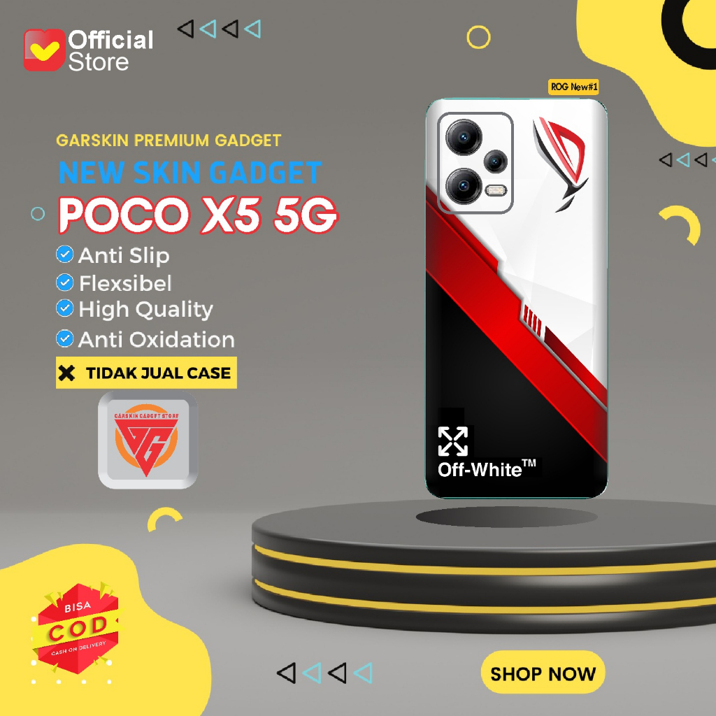 Garskin Poco X5 5G Skin Gadget Premium Motif ROG New