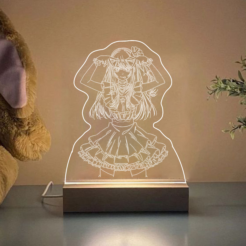 [BUKAN PO]  Lampu Hias Lampu Tidur Akrilik LED OSHI NO KO / Standing Lamp Acrylic LED OSHI NO KO