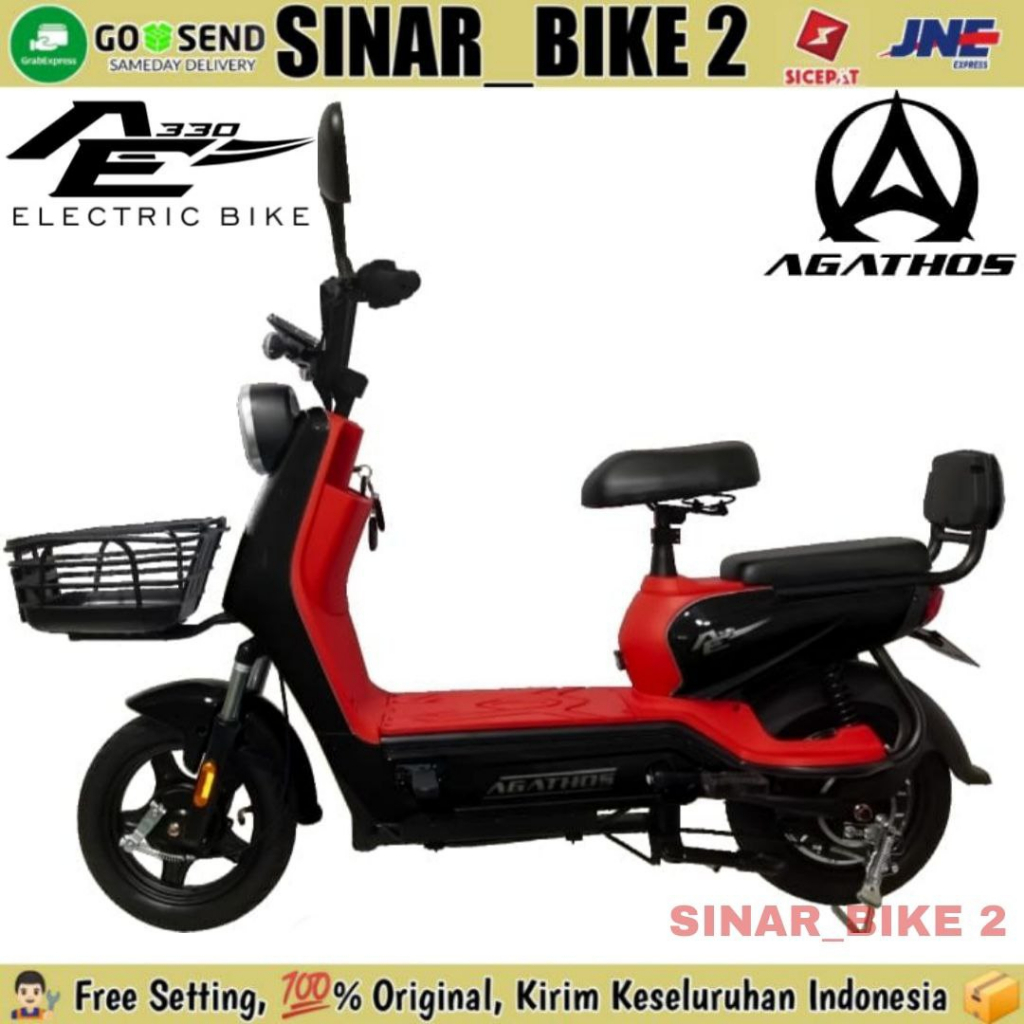 Sepeda Listrik AGATHOS AE 330 500 Watt Electric E Bike 48V/12 Ah