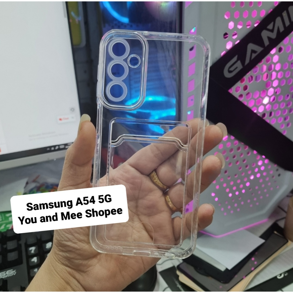 SLOTCARD Soft Case Bening Samsung A54 A34 A24 A13 A12 A10 A10s M33 M23 M53 M52 M31 M21 M30 M30s J2 Grand Prime J7 J4+ J6 Plus Slot Tempat Kartu CARD Softcase CLEAR Airbag Four Air bag Silicone Kondom Karet TPU Plastik Plastic Transparant Transparent 4G 5G