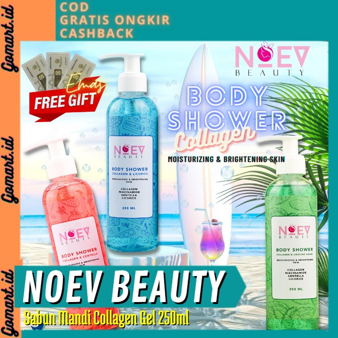 NOEV Beauty Body Shower Collagen &amp; Scrub 250ml - Sabun Mandi Collagen &amp; Scrub 250ml