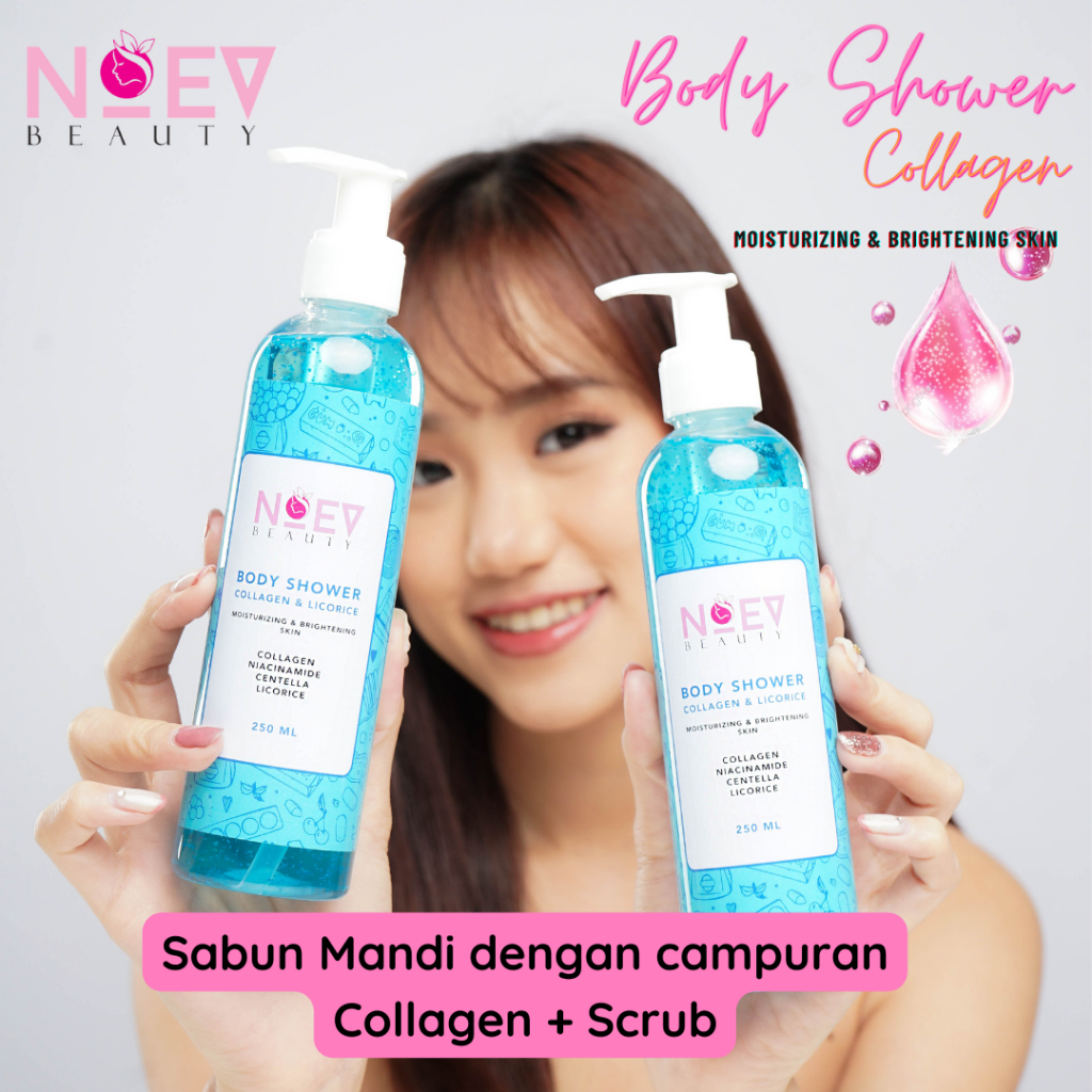 NOEV Beauty Body Shower Collagen &amp; Scrub 250ml - Sabun Mandi Collagen &amp; Scrub 250ml