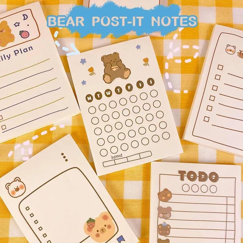 

KIANDAA Notepad Memo pad 50 lembar motif beruang lucu cute stationery memopad notepad makassar
