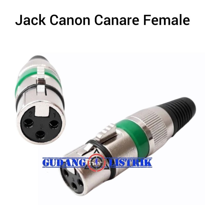 Jack Buntut Mic Microphone Socket Canon Canare Female 3 Pin
