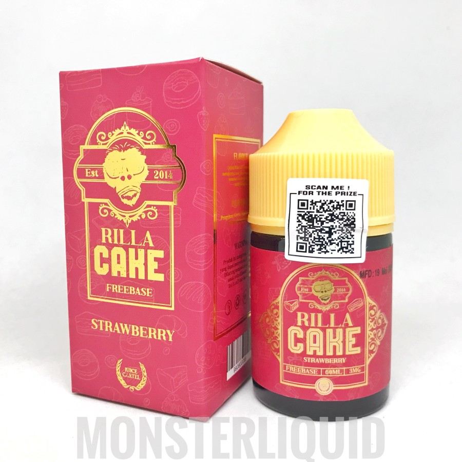 RILLA CAKE V2 STRAWBERRY FREEBASE BY JUICE CARTEL 3MG 60ML