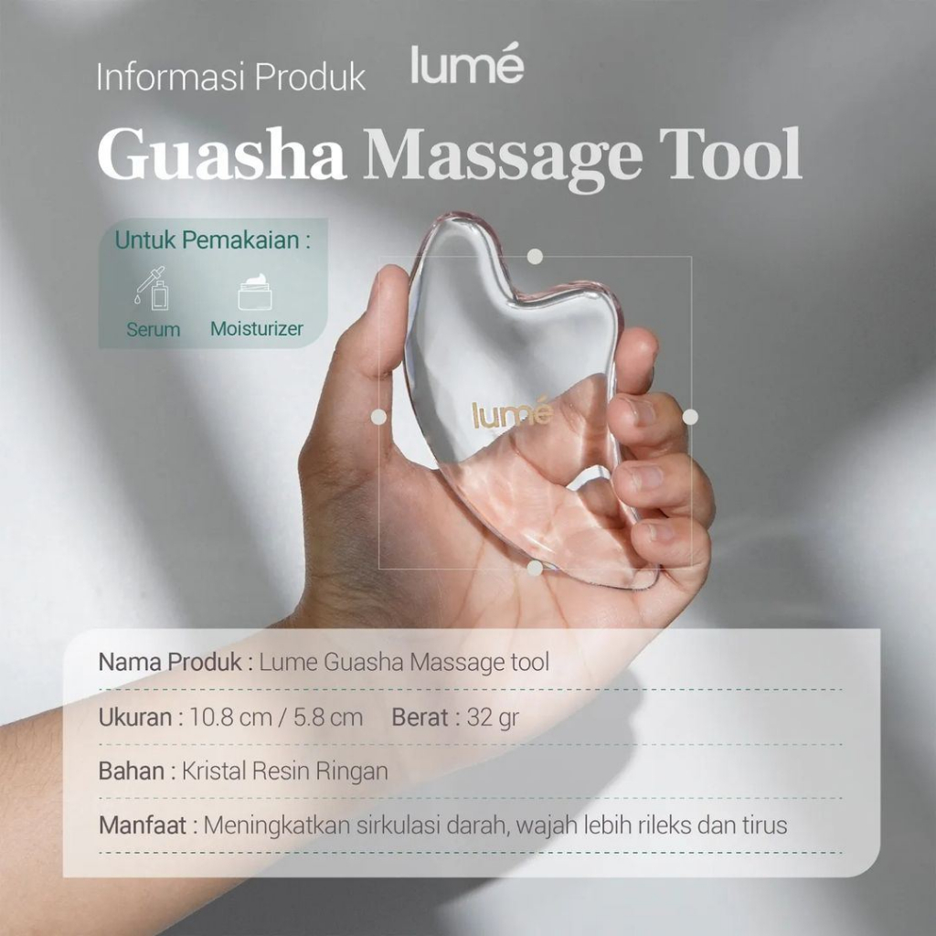 LUME Guasha Massage Tool Lumecolors LumeSkincare GuaSha Mengencangkan Wajah