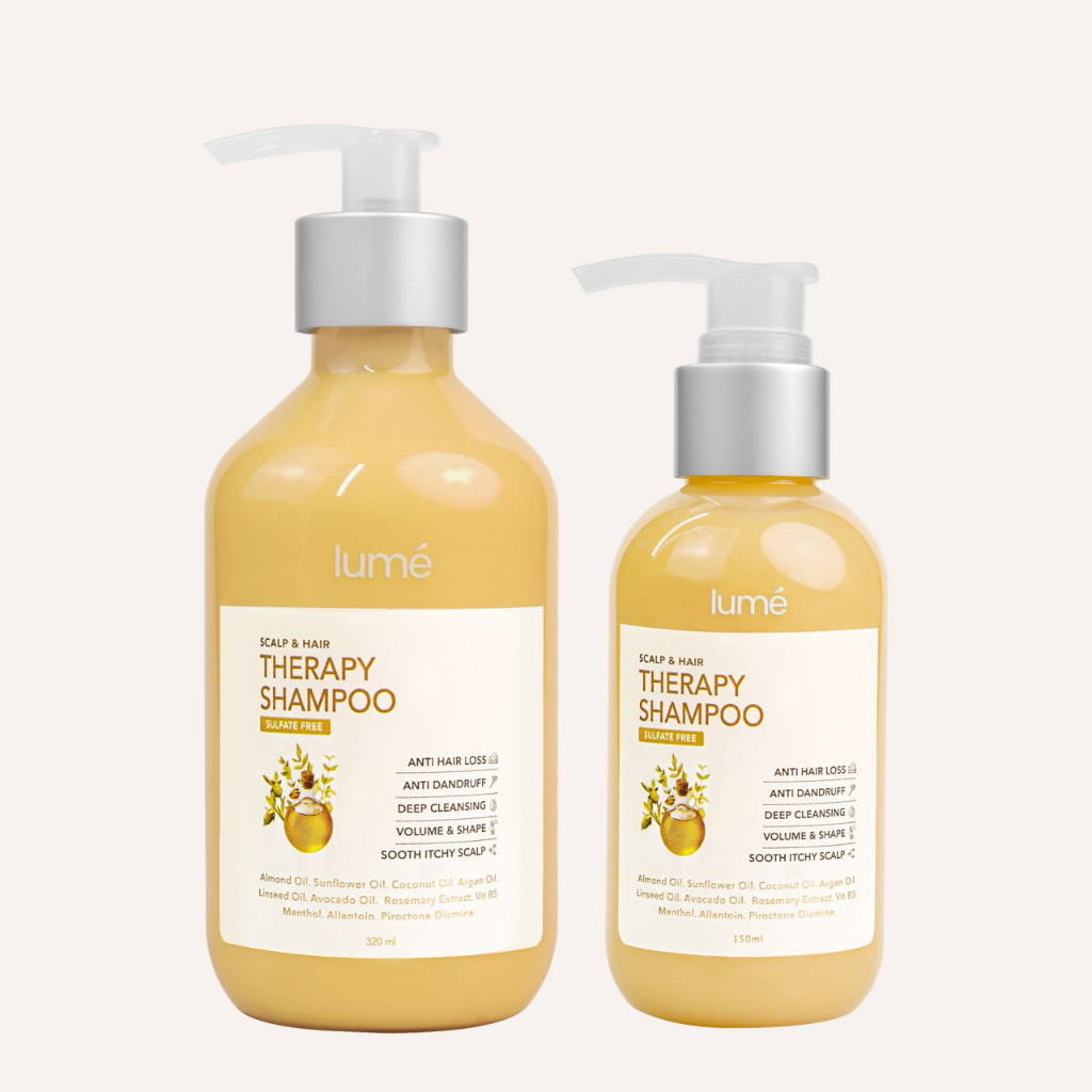 LUME Scalp &amp; Hair THERAPY SHAMPOO Tanpa Paraben dan Sulfat Atasi Ketombe dan Rambut Rontok