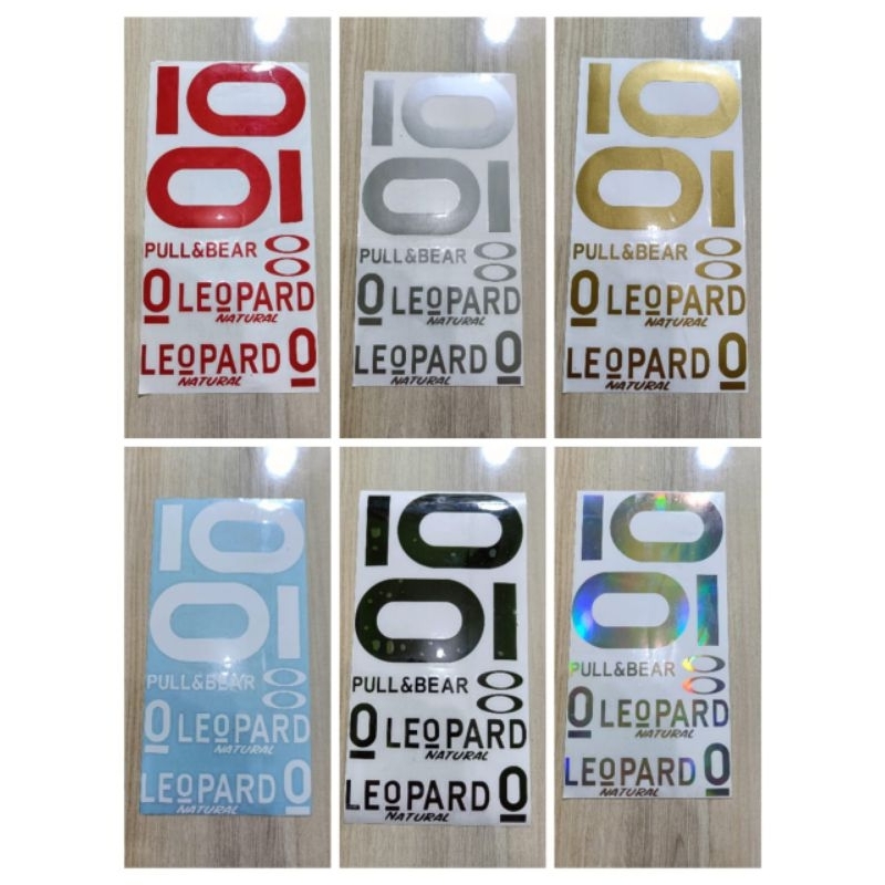 Sticker helm leopard cutting