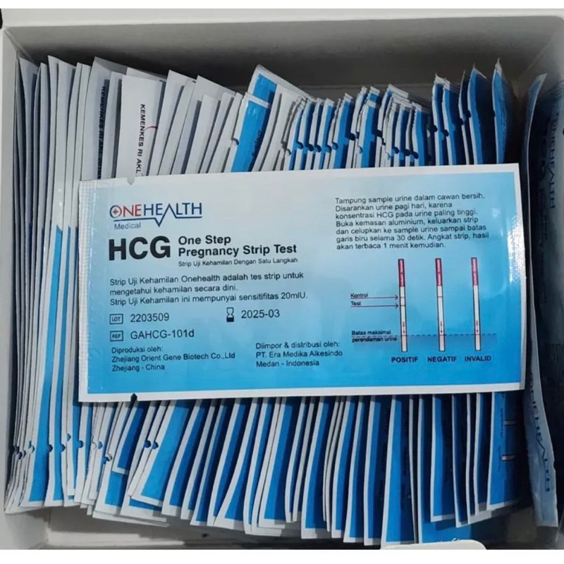 alat tes hamil onehealth HCG / alat tes kehamilan onehealth / one step pragnancy strip one health