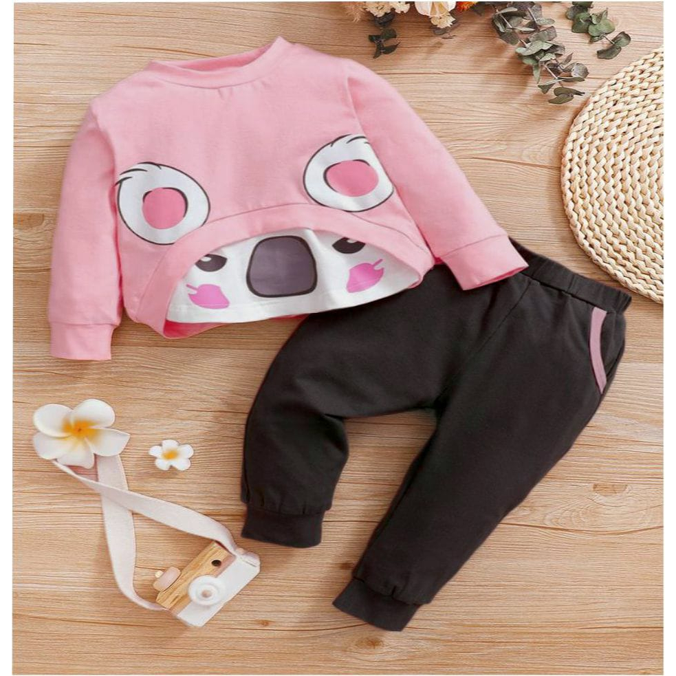 COD SETELAN ANAK PEREMPUAN 0-5 THN TERBARU / SET SWEATER HOODIE ANAK 0