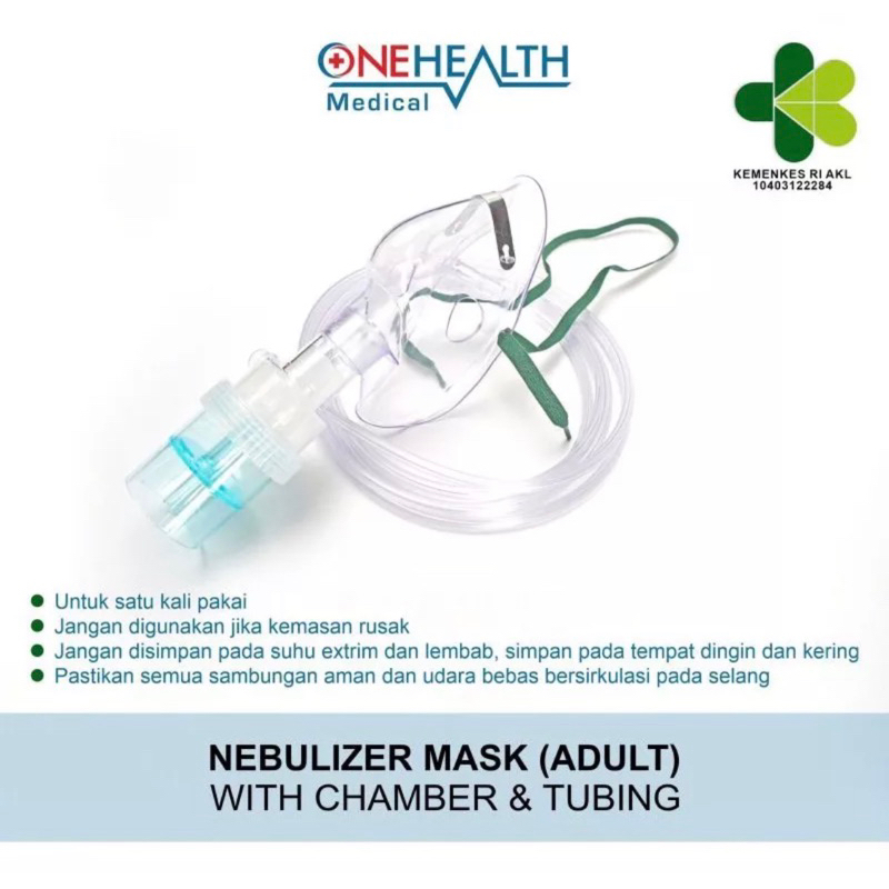 masker nebulizer / masker uap / masker untuk terapi uap onehealth