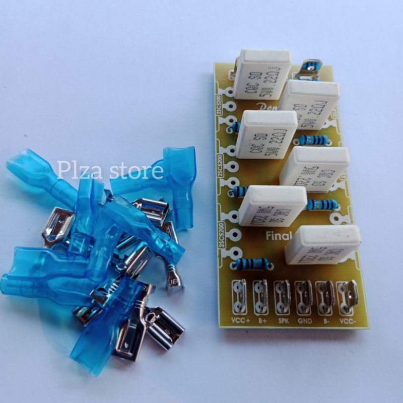 PCB TR final toshiba 3 set lengkap komponen Pcb transistor final toshiba 3set bahan fiber