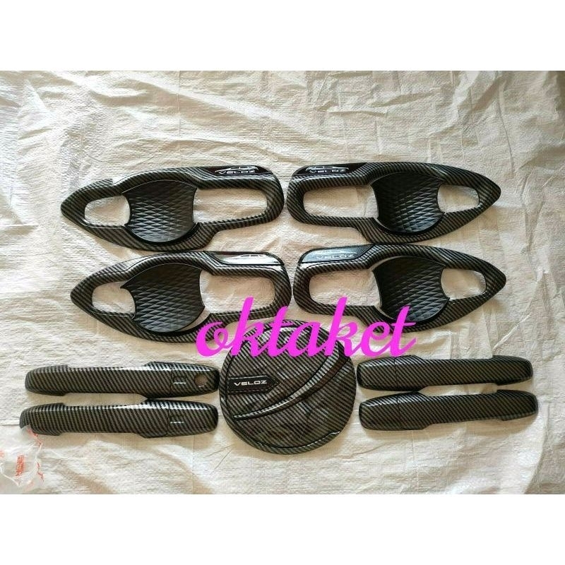 paket outer handle tank cover Avanza Xenia Veloz 2021 2022 2023 2024 Exclusive Full Carbon