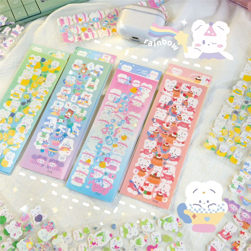 1 sheet stiker sheep rabit floro [077]