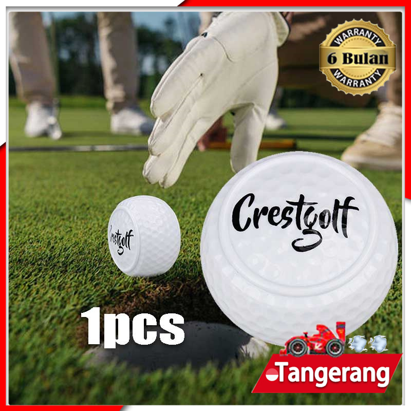 Bola Golf Dua Lapis Bola Golf Flat Datar Latihan Putting Flat Putter Akurasi Pukulan