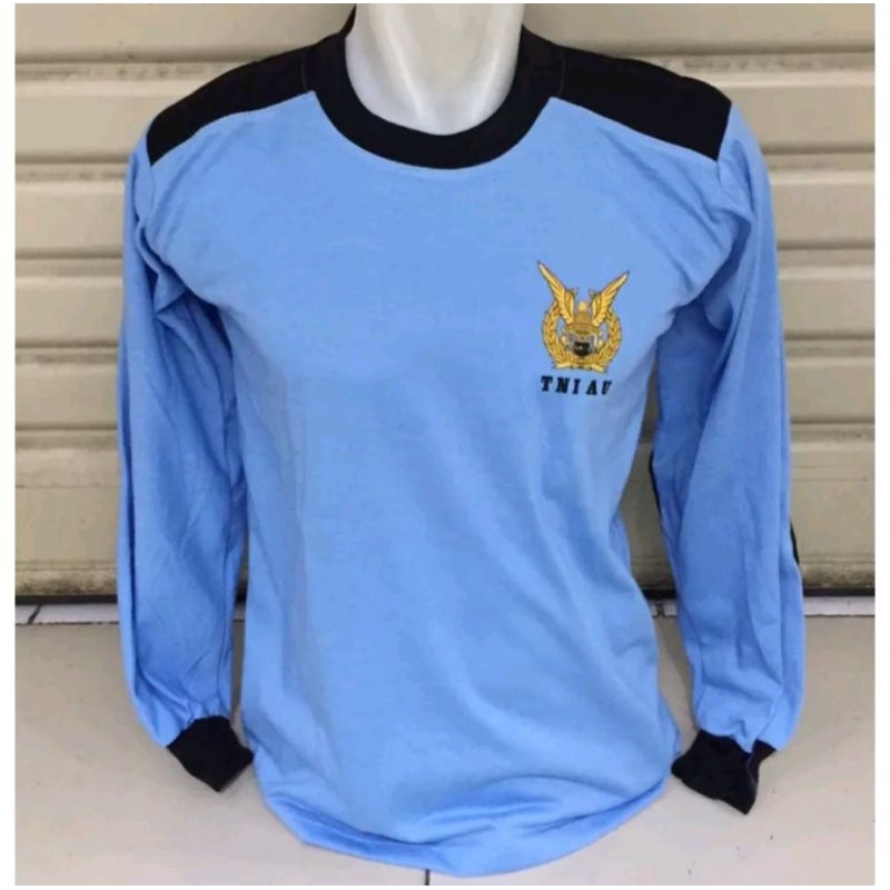 kaos tni au lengan panjang/kaos penembak bantalan TNI AU lengan panjang